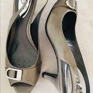 Alfani metallic sling backs